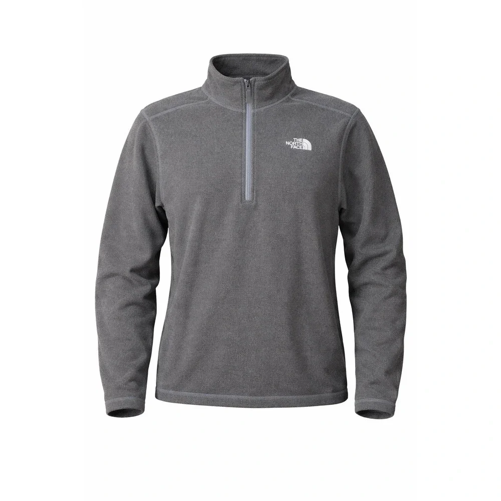 The‎ North Face 1/4 Zip Fleece Pullover Men XL Gray Textured Outdoor Hiking
